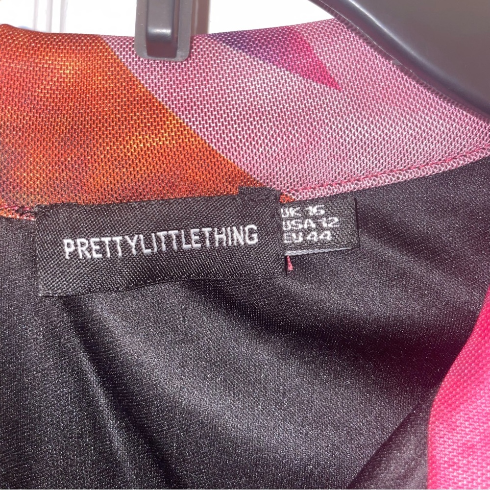 Plt Plus Pink Abstract Mesh Button Down Shirt Dre… - image 6